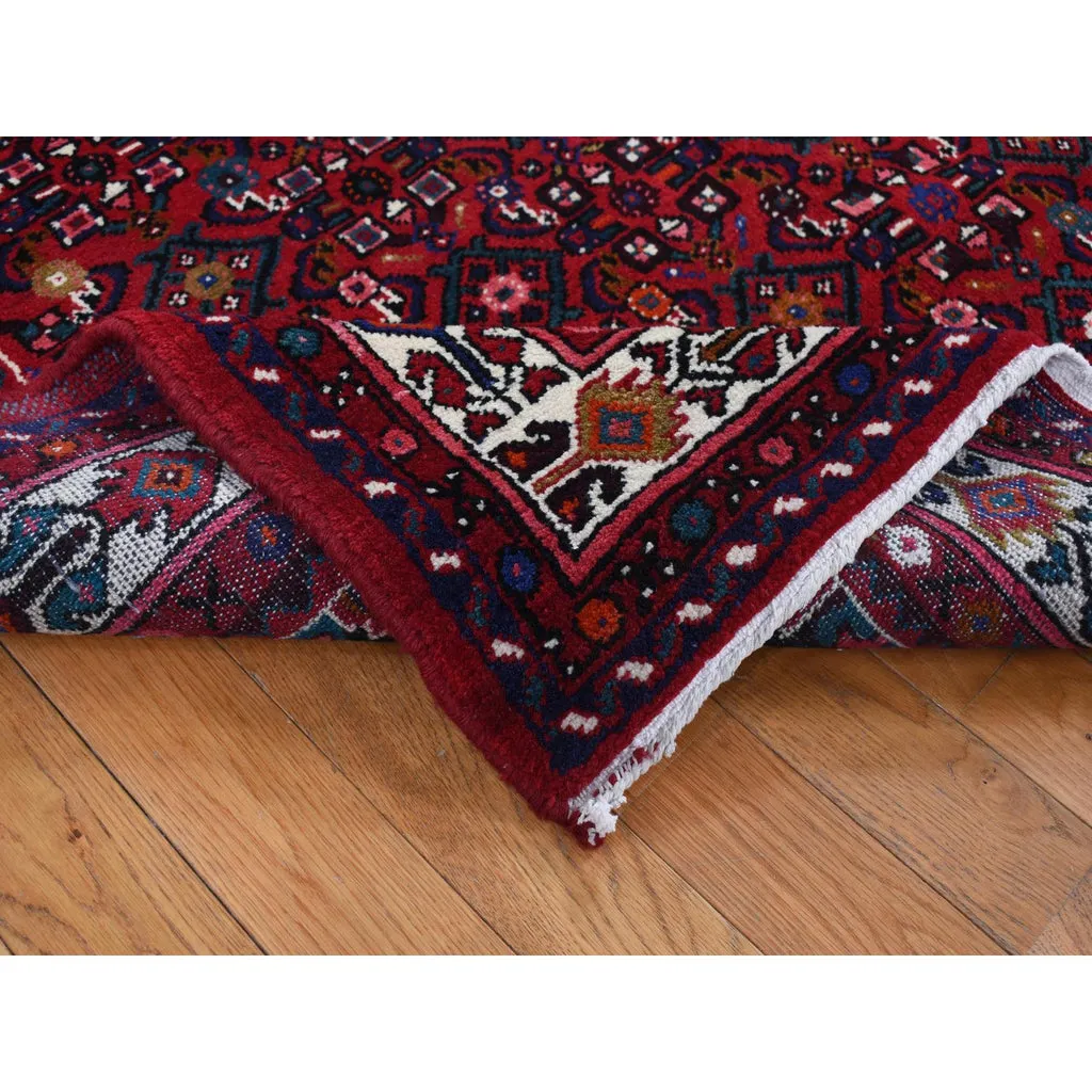 New Hand Knotted Red Wool Rectangle Oriental Rug 0" x 7'