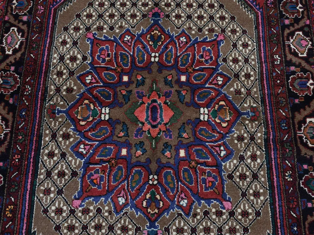 New Hand Knotted Brown Wool Rectangle Oriental Rug 4'1" x 6'9"