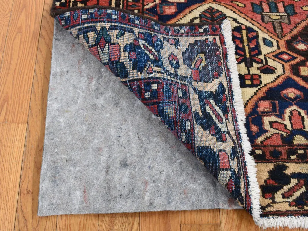 New Hand Knotted Red Wool Rectangle Oriental Rug 5'0" x 6'9"