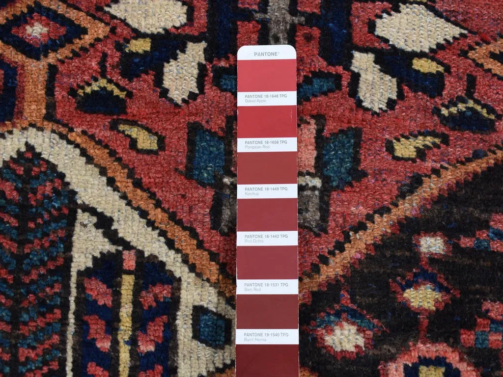 New Hand Knotted Red Wool Rectangle Oriental Rug 5'0" x 6'9"