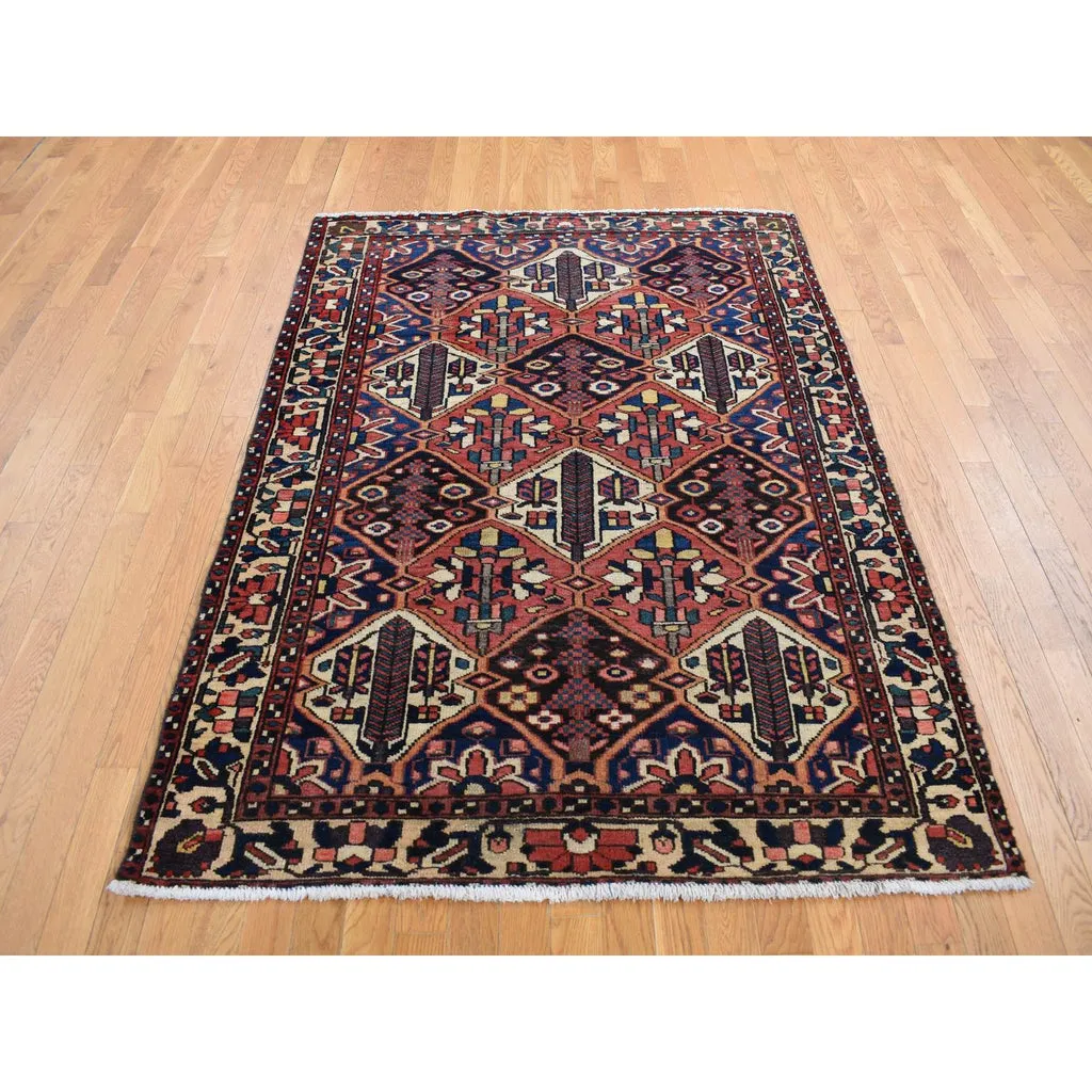 New Hand Knotted Red Wool Rectangle Oriental Rug 5'0" x 6'9"
