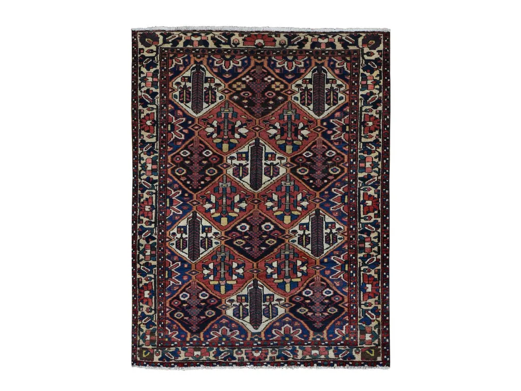 New Hand Knotted Red Wool Rectangle Oriental Rug 5'0" x 6'9"