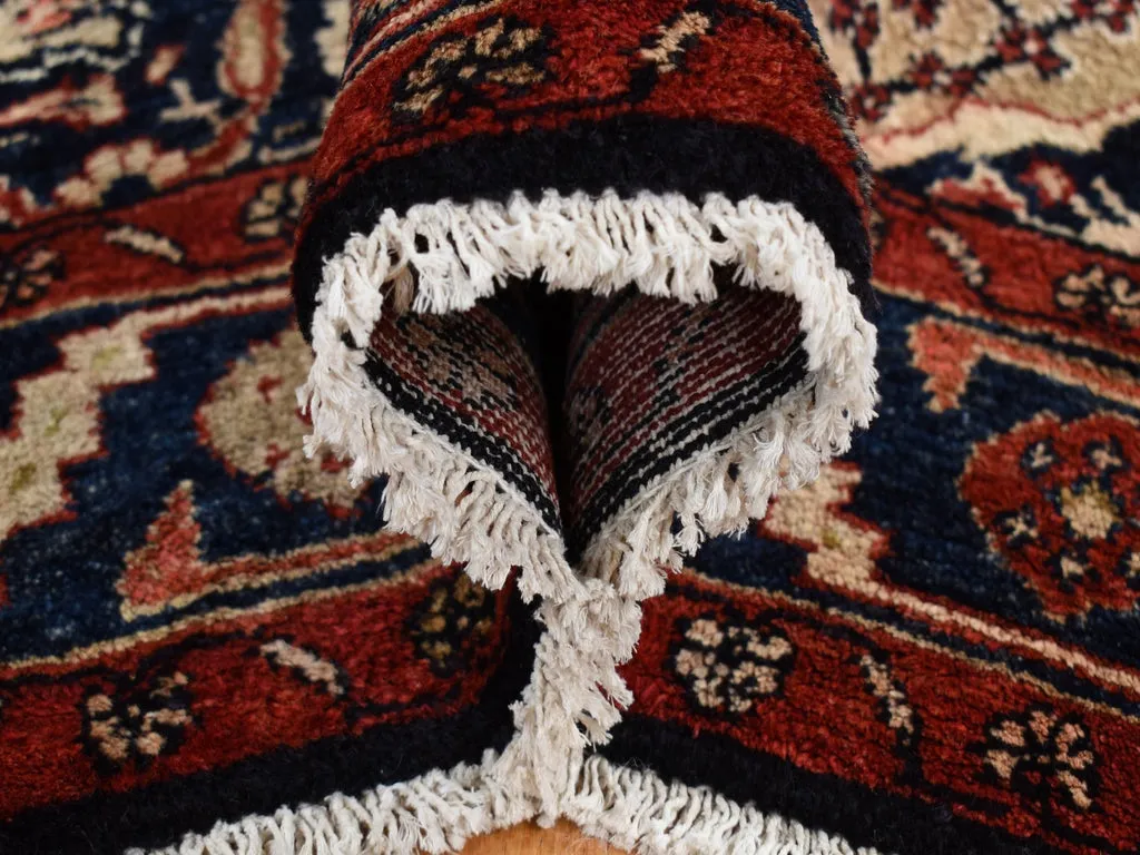 Vintage Hand Knotted Beige Wool Rectangle Oriental Rug 5'2" x 9'8"