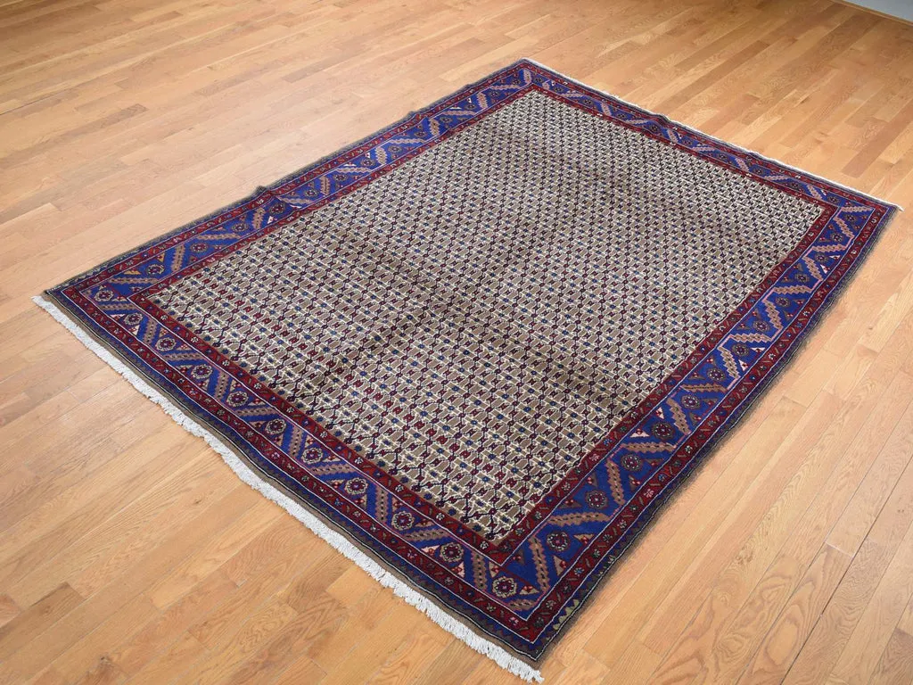 New Hand Knotted Brown Wool Rectangle Oriental Rug 6'8" x 9'1"