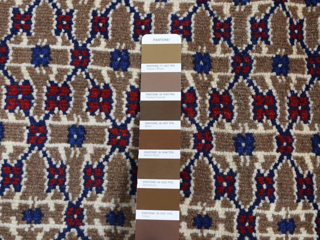 New Hand Knotted Brown Wool Rectangle Oriental Rug 6'8" x 9'1"