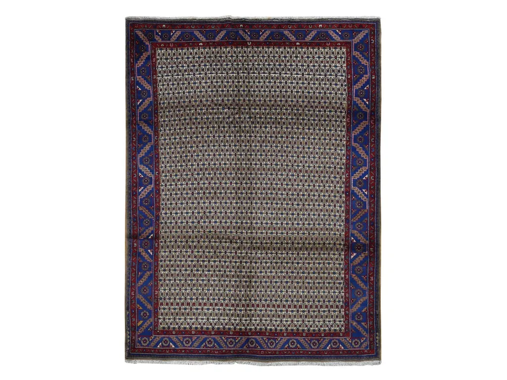 New Hand Knotted Brown Wool Rectangle Oriental Rug 6'8" x 9'1"