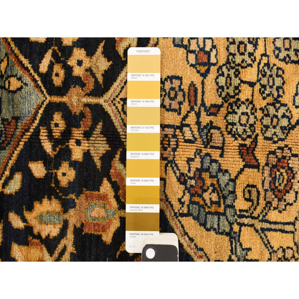 Vintage Hand Knotted Yellow Wool Runner Oriental Rug 6'8" x 19'3"