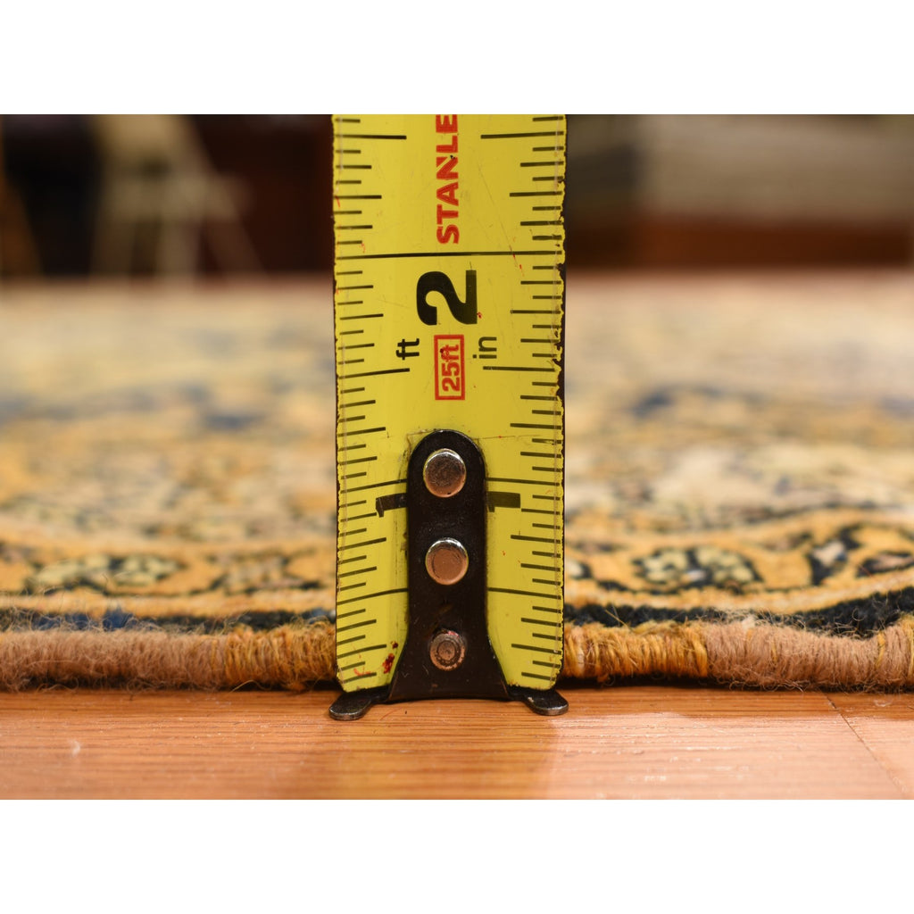 Vintage Hand Knotted Yellow Wool Runner Oriental Rug 6'8" x 19'3"