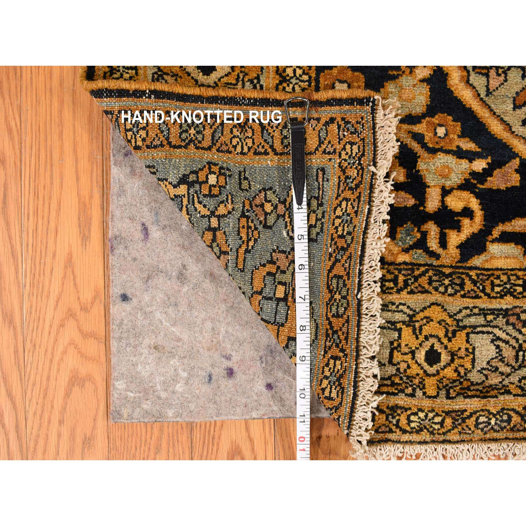 Vintage Hand Knotted Yellow Wool Runner Oriental Rug 6'8" x 19'3"