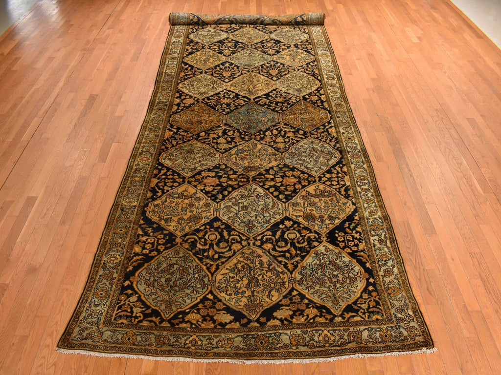 Vintage Hand Knotted Yellow Wool Runner Oriental Rug 6'8" x 19'3"