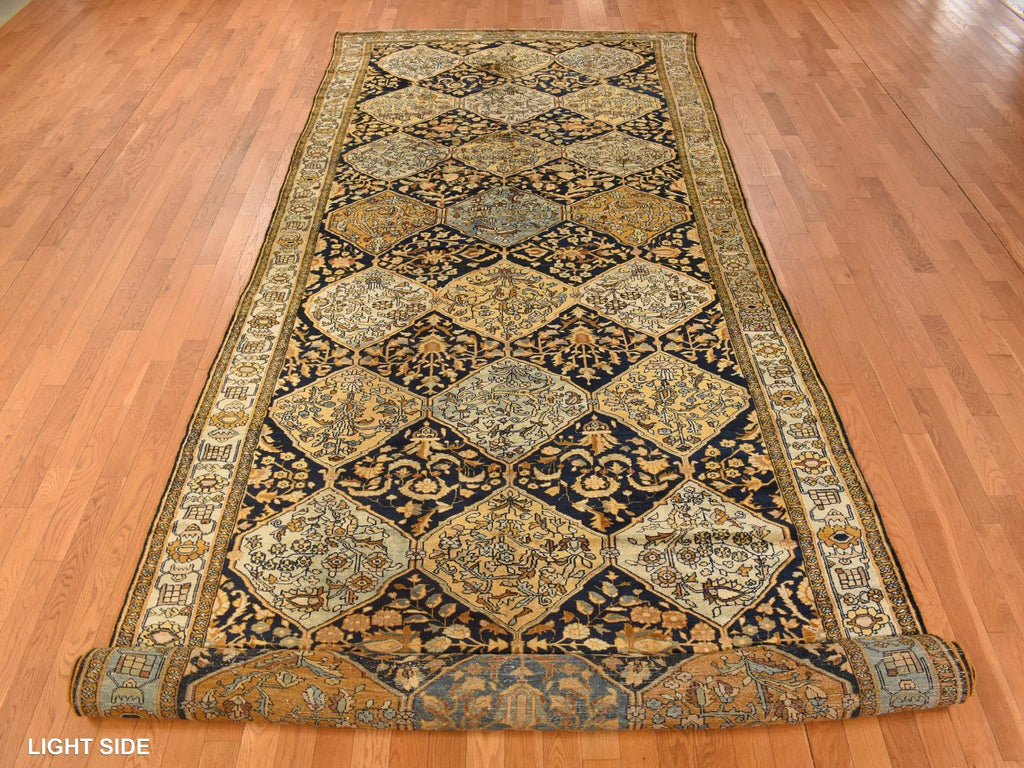 Vintage Hand Knotted Yellow Wool Runner Oriental Rug 6'8" x 19'3"