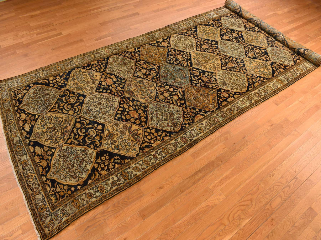 Vintage Hand Knotted Yellow Wool Runner Oriental Rug 6'8" x 19'3"