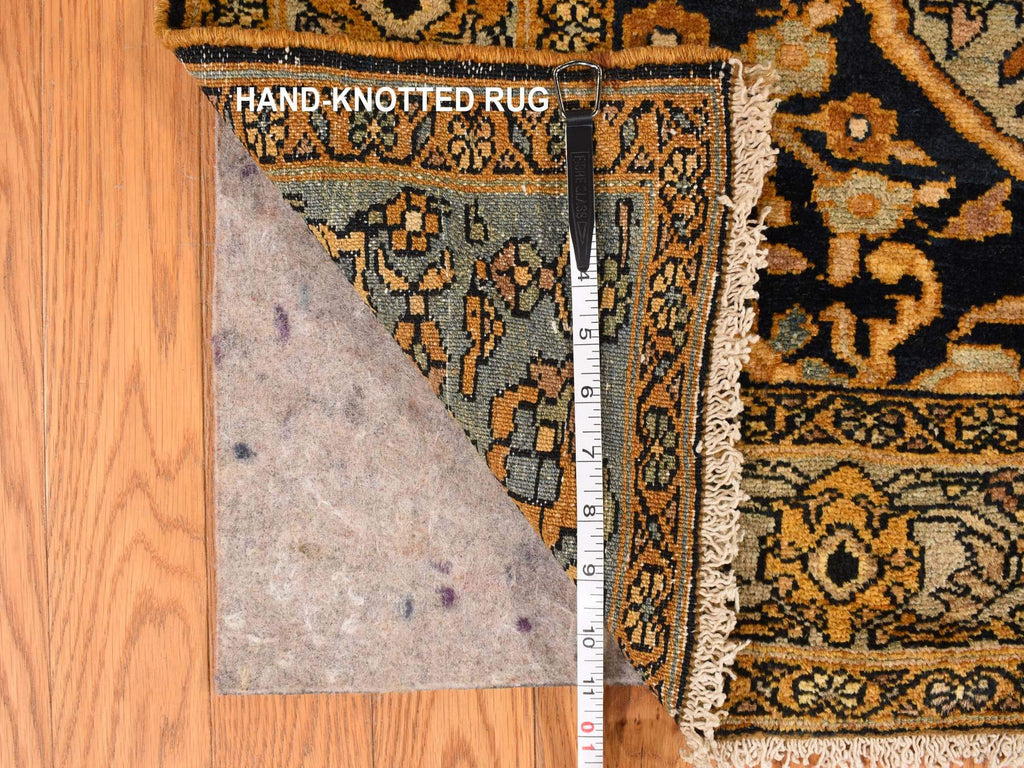 Vintage Hand Knotted Yellow Wool Runner Oriental Rug 6'8" x 19'3"