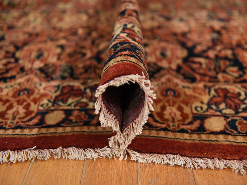 Vintage Hand Knotted Red Wool Square Oriental Rug 13'8" x 15'10"