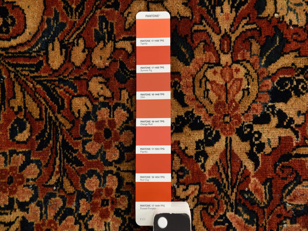 Vintage Hand Knotted Red Wool Square Oriental Rug 13'8" x 15'10"