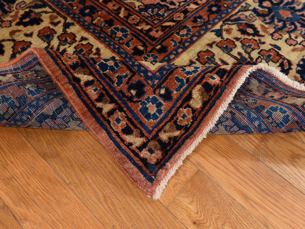 Vintage Hand Knotted Red Wool Rectangle Oriental Rug 9'10" x 13'7"