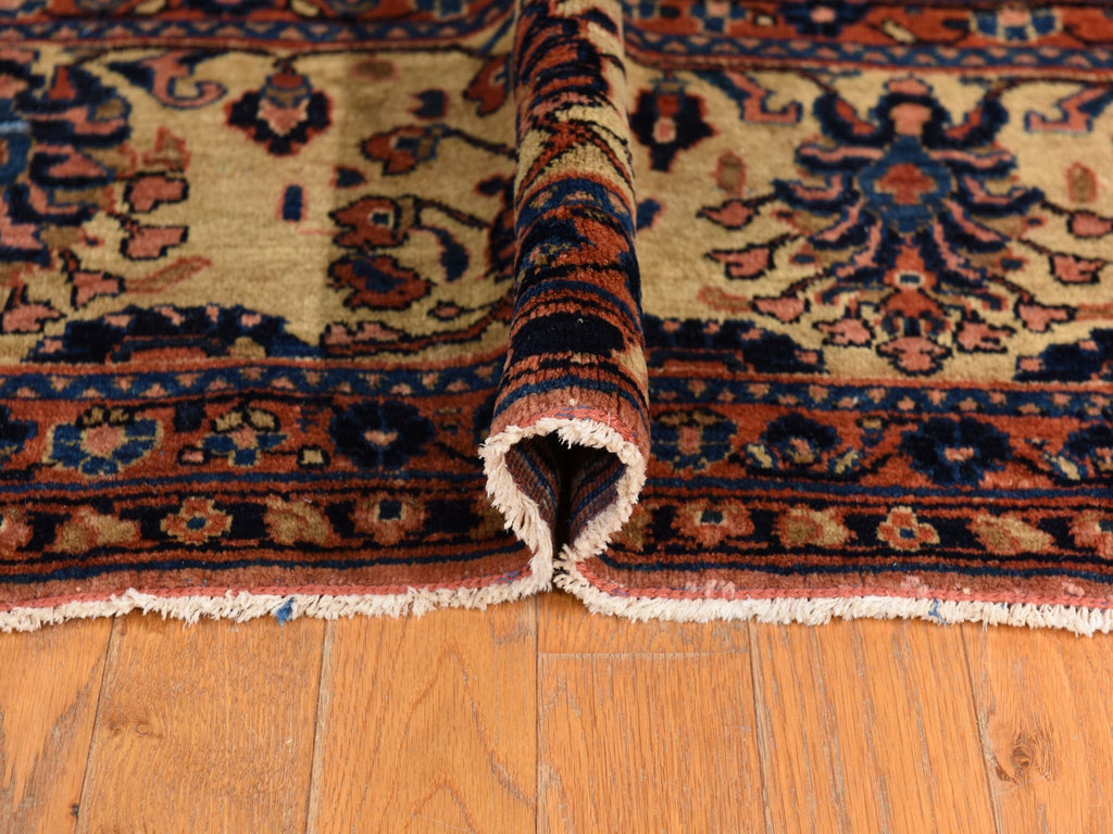 Vintage Hand Knotted Red Wool Rectangle Oriental Rug 9'10" x 13'7"