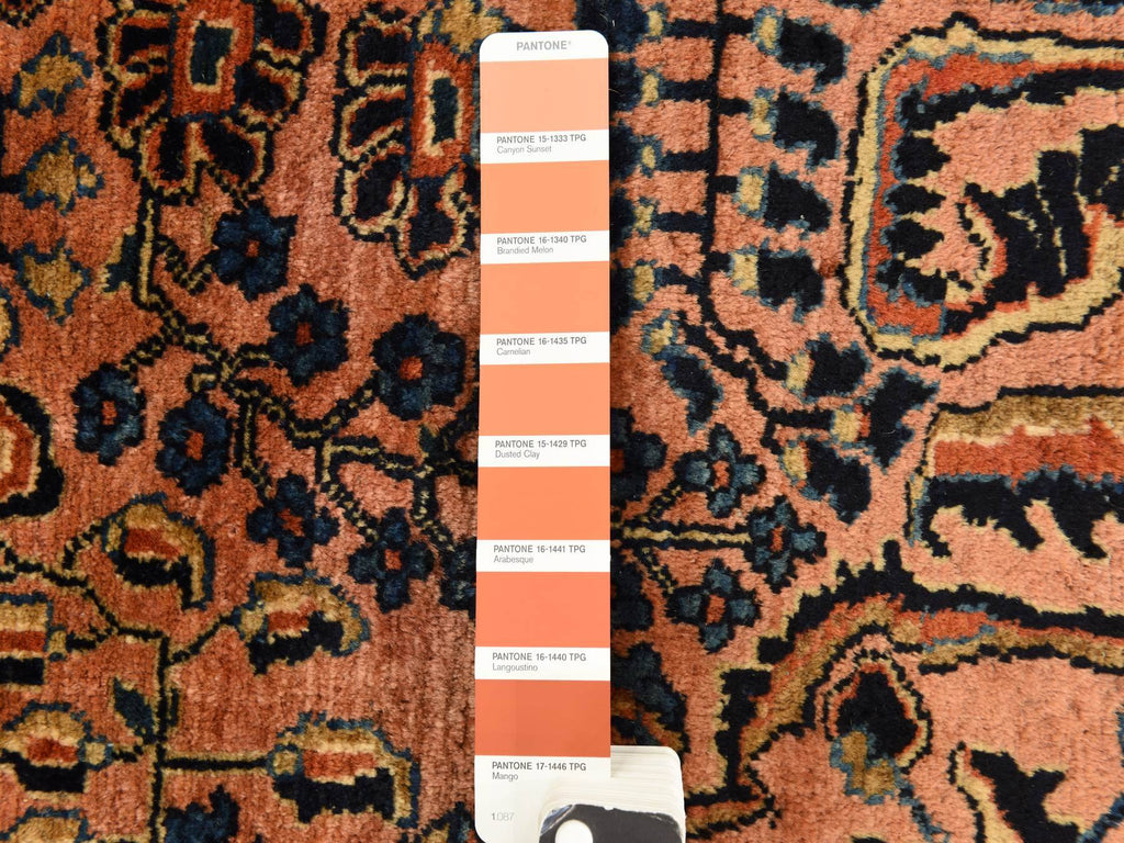 Vintage Hand Knotted Red Wool Rectangle Oriental Rug 9'10" x 13'7"