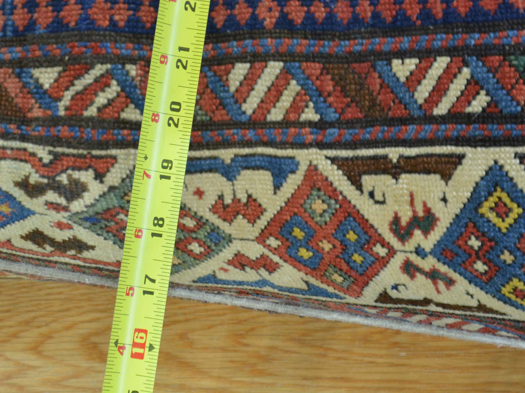 Vintage Hand Knotted Yellow Wool Runner Oriental Rug 4'0" x 9'10"