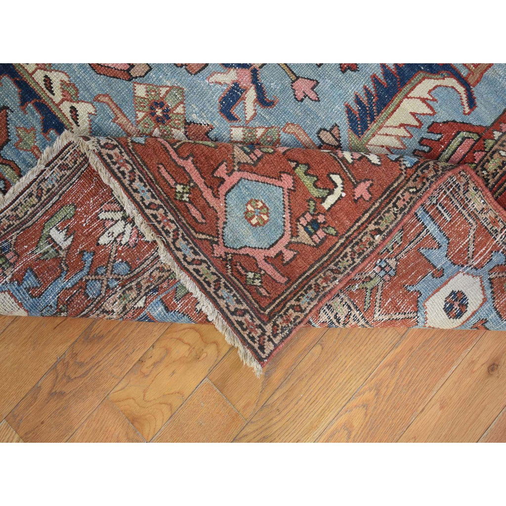 Vintage Hand Knotted Red Wool Rectangle Oriental Rug 8'7" x 12'0"