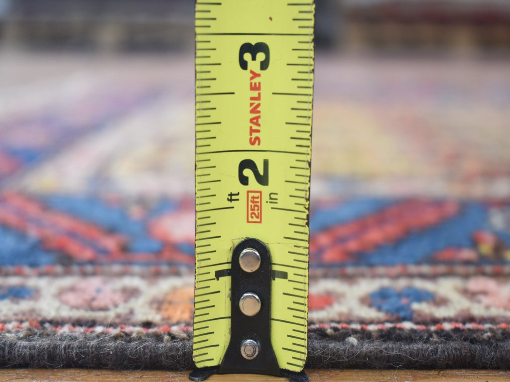 Vintage Hand Knotted Yellow Wool Runner Oriental Rug 4'0" x 10'3"