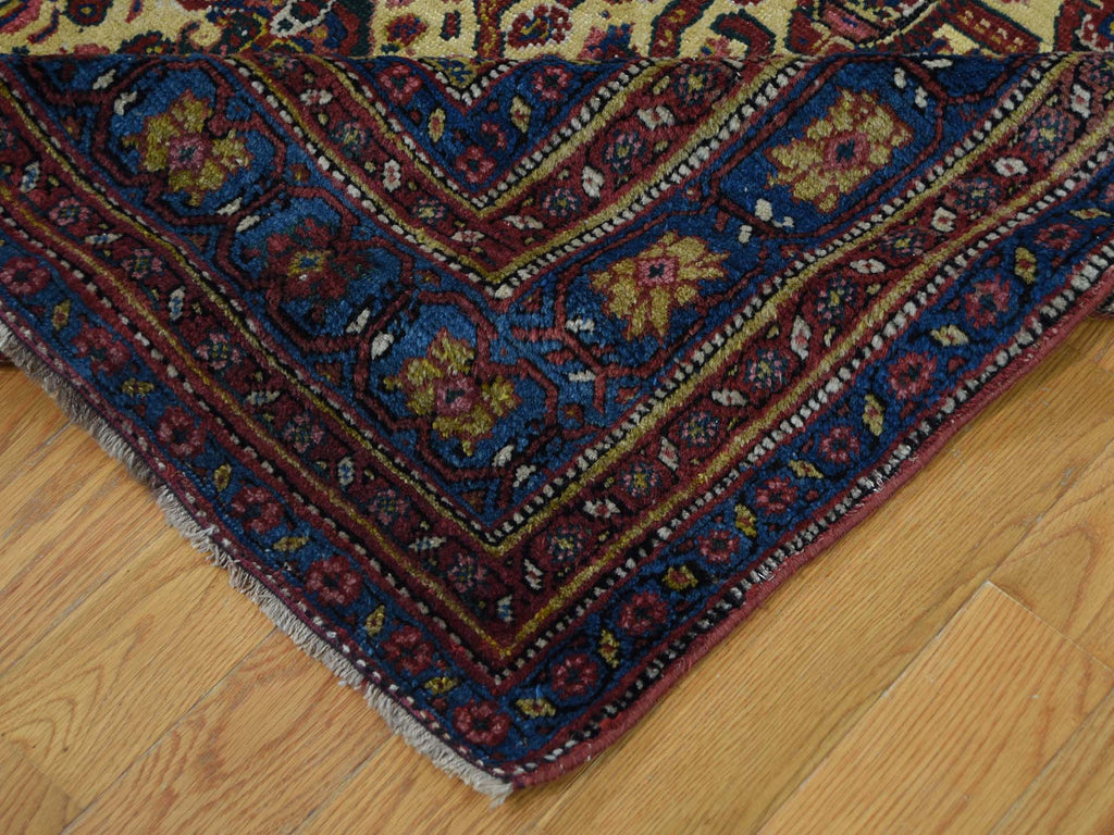 Vintage Hand Knotted Yellow Wool Runner Oriental Rug 7'2" x 20'1"