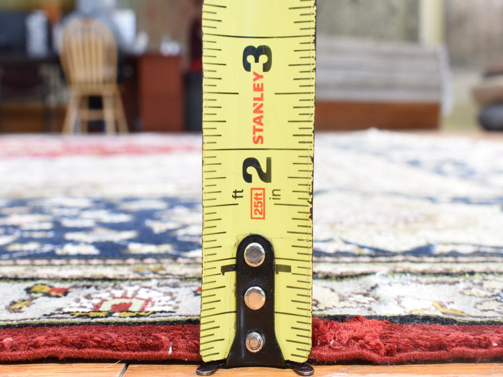 New Hand Knotted Red Silk & Cotton Blend Rectangle Oriental Rug