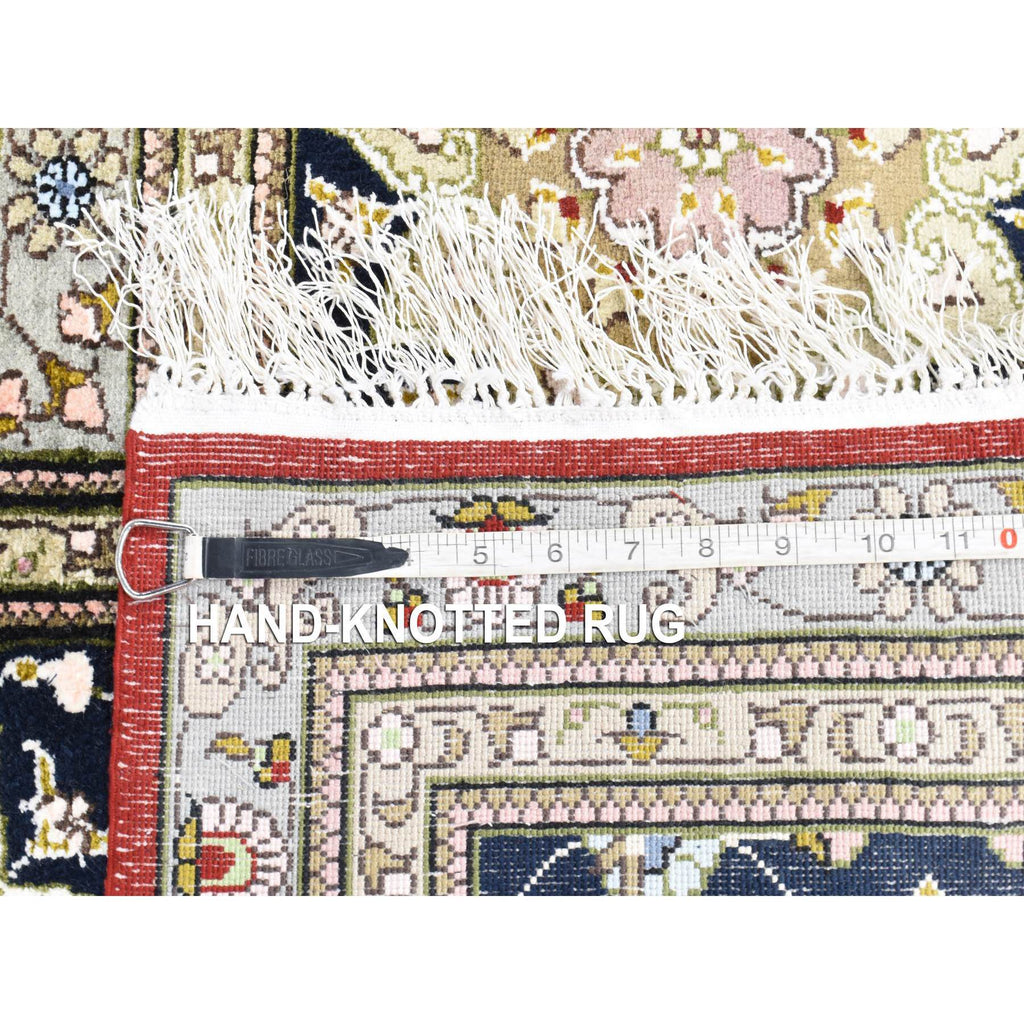 New Hand Knotted Red Silk & Cotton Blend Rectangle Oriental Rug